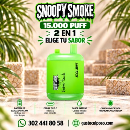 Snoopy Smoke 15.000 Puff 2 en 1 – Elige Tu Sabor