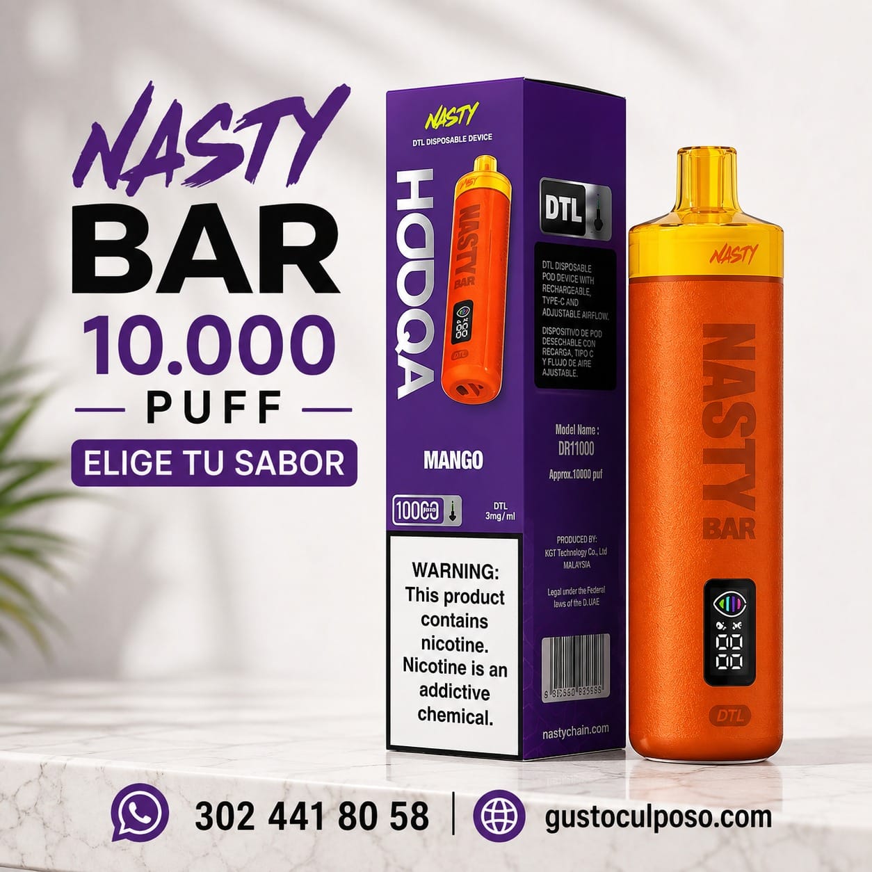 8155371d-786b-4337-89c6-da90416efe88 Nasty Bar 10.000 Puff - Elige Tu Sabor - Image 1