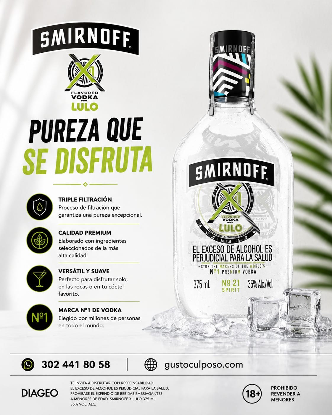0544749f-568a-4ebf-b015-ec163f76d572 Vodka Smirnoff Lulo Media 375ml - Imagen de 1