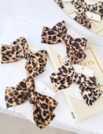 Moño Pinza Animal Print Cafe Claro - Imagen de 2