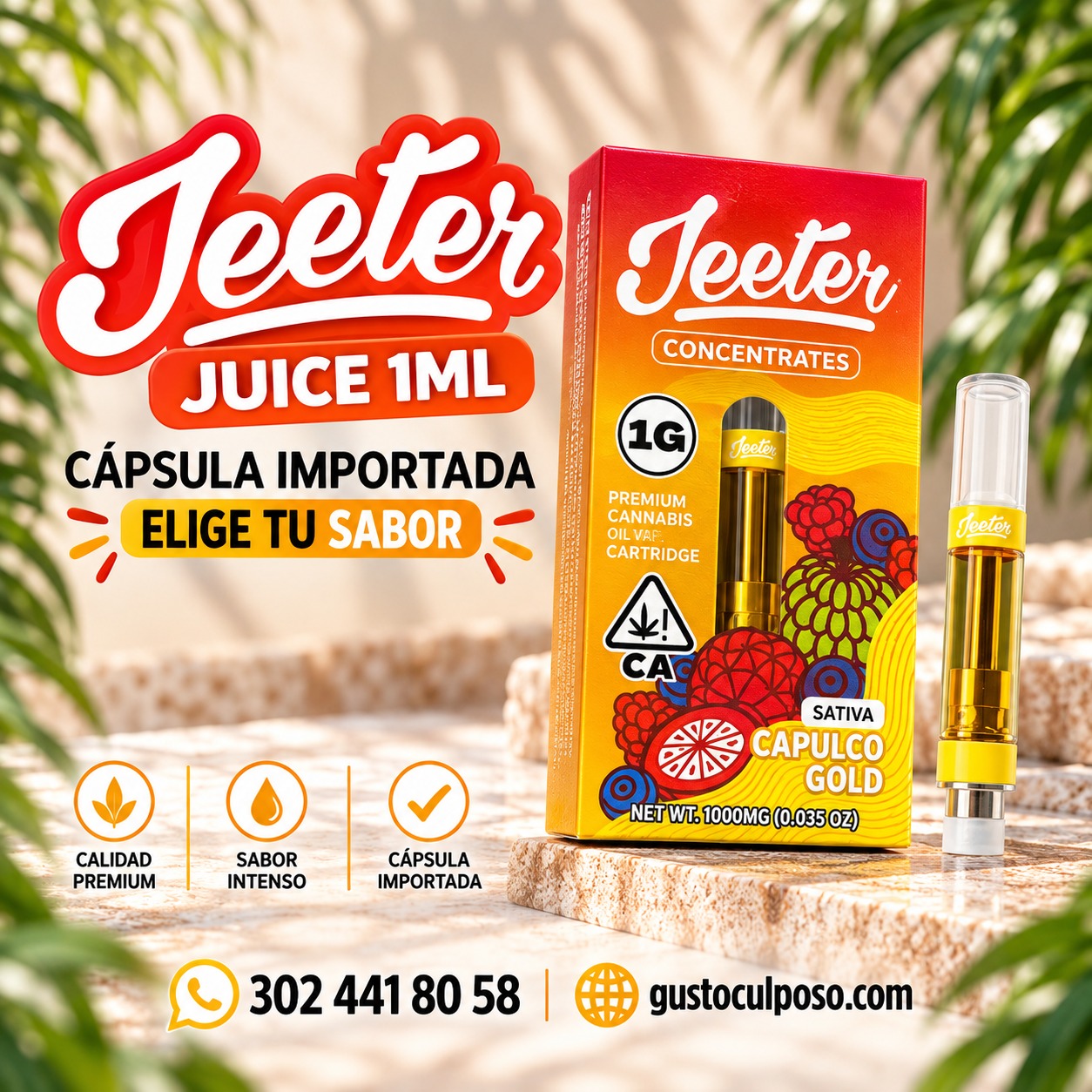 203d3d1e-87ef-42ea-afb4-062cec1c8a18 Capsula Importada Jeeter Juice 1ml – Elige Tu Sabor - Image 1