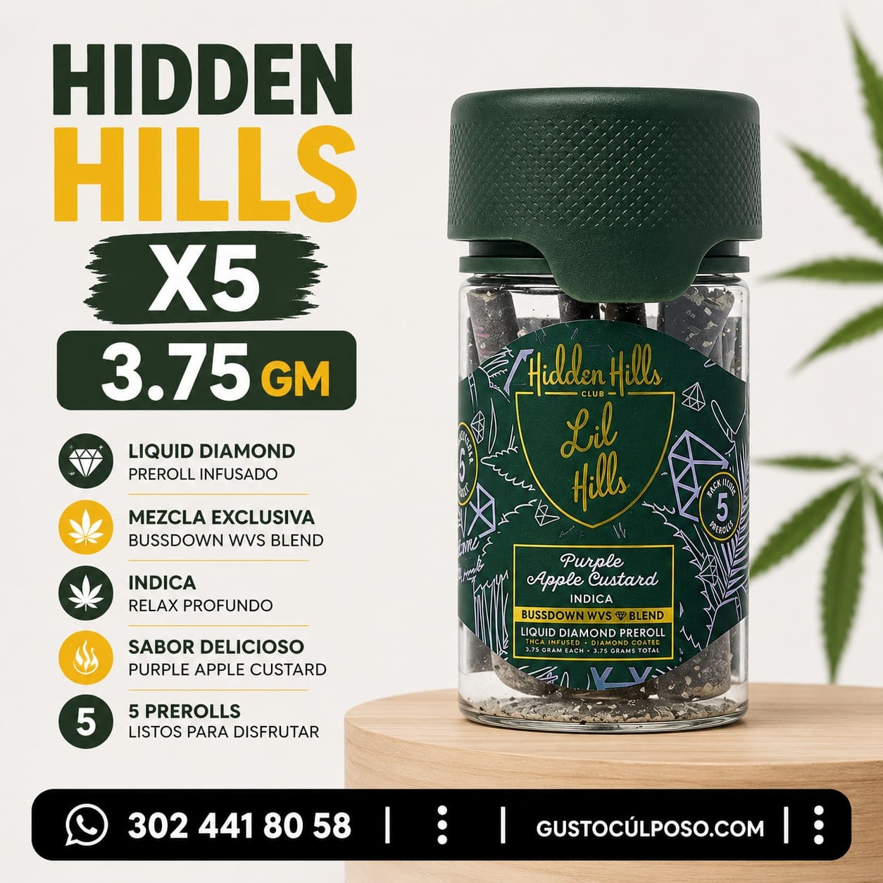 1838ee6b-35c2-40d8-902d-b9fb9cbccd4c Hidden Hills x5 3.75 gm - Imagen de 1