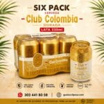 Six Pack Cerveza Club Colombia Dorada Lata 330ml