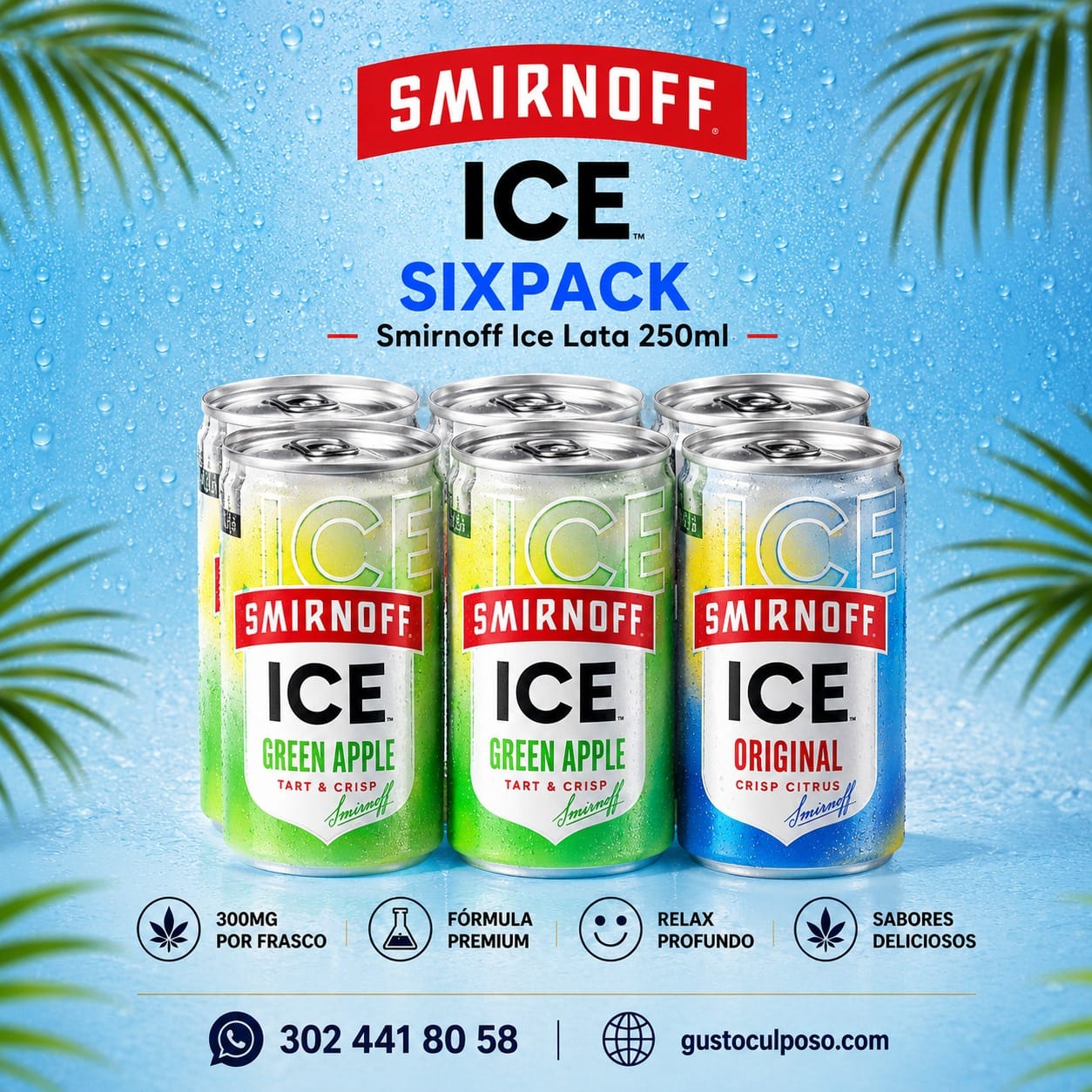 434519bd-ae43-4f0e-a82b-f1bcef79391d Sixpack Smirnoff Ice Lata 250ml - Imagen de 1