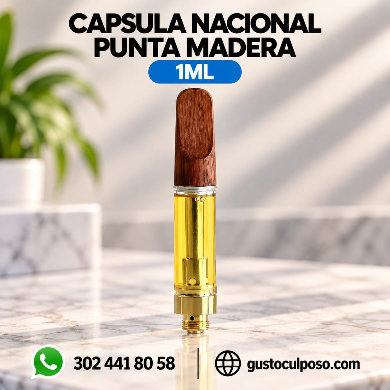 527379c2-aaa2-48f2-b13d-116e041afa42 Capsula Nacional Punta Madera 1ml - Image 1