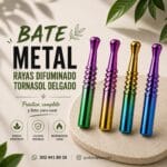 Bate Metal Rayas Difuminado Tornasol Delgado