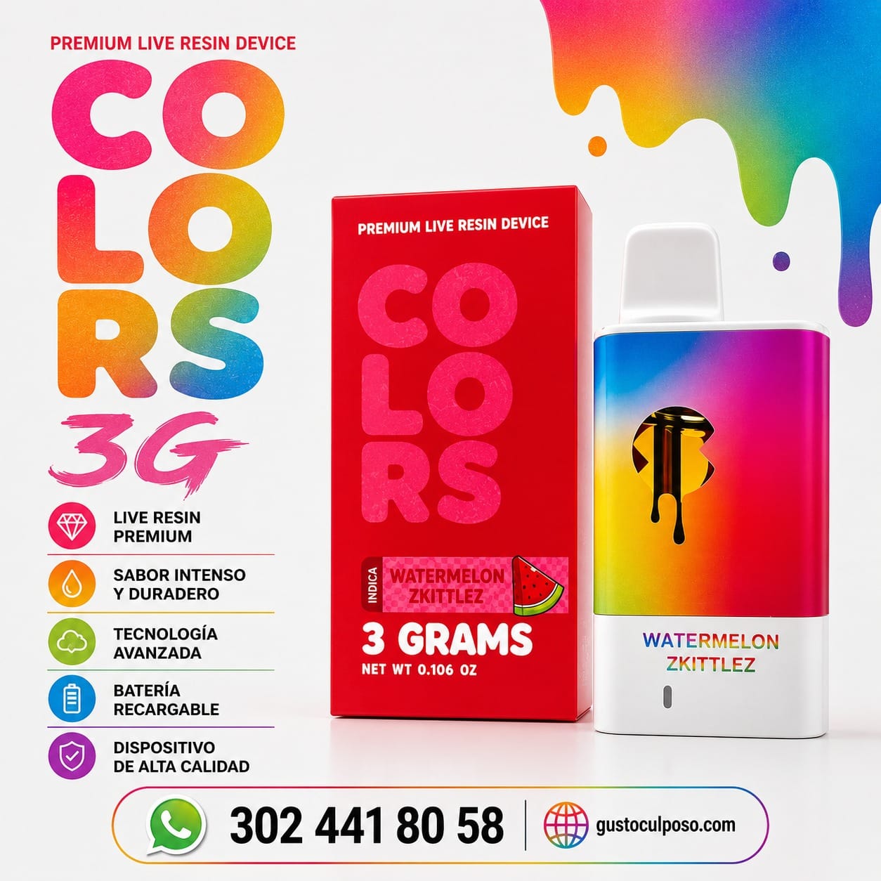 63b20578-0b52-4a3a-846e-5002a835e670 Colors 3g - Vape Desechable - Imagen de 1