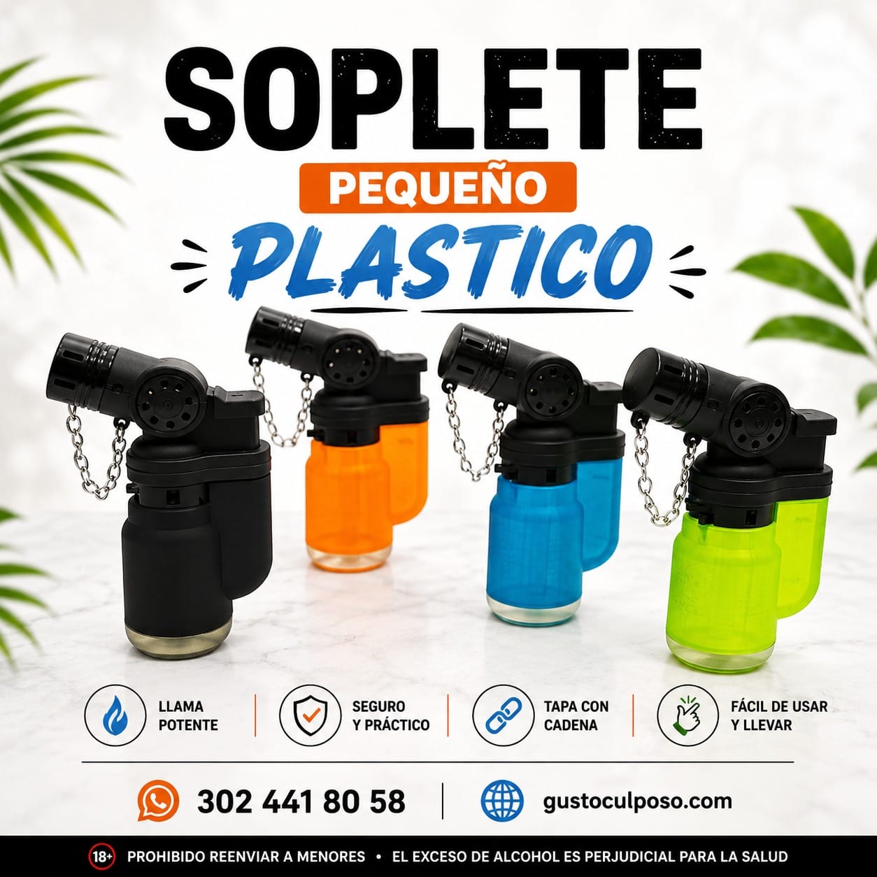 6b50f3eb-21cf-42f4-9c19-acabc836e059 Soplete Pequeño Plastico - Imagen de 1