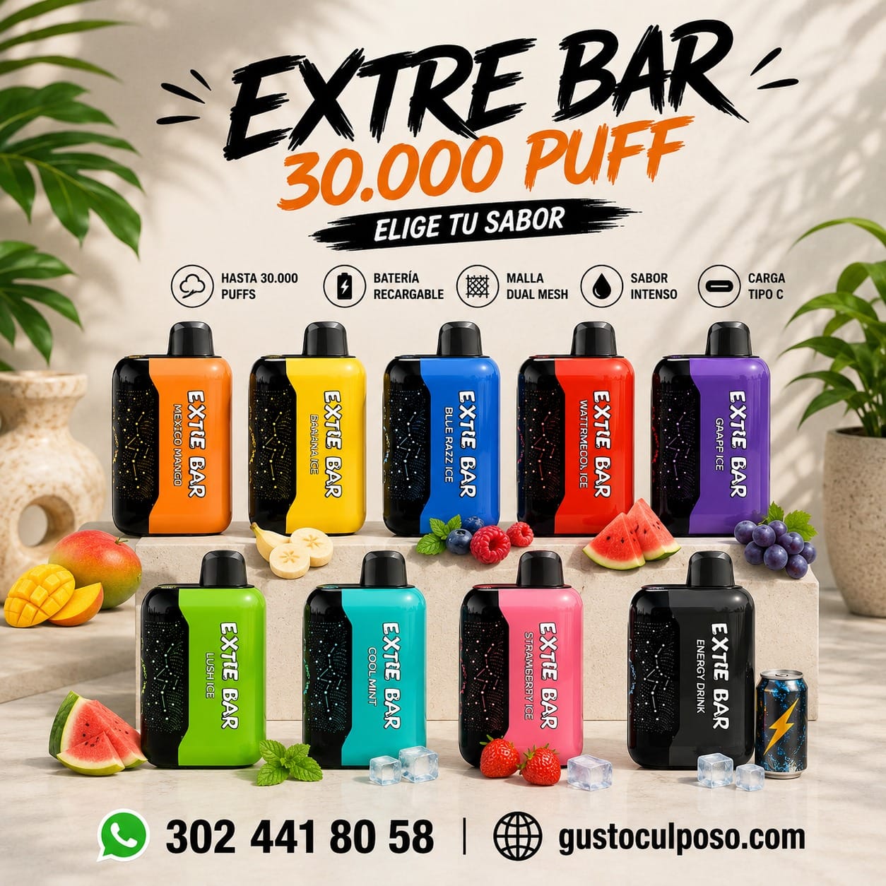 0414046d-633f-433e-af64-2e96f747ac91 Extre Bar 30.000 Puff – Elige Tu Sabor - Imagen de 1