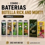 Combo Baterias Botella Rick And Morty + Capsula Importada
