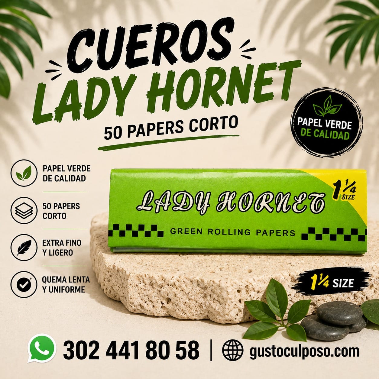 2dfe0e0b-c166-4c2c-8f8b-4bdf88f06d0e Cueros Lady Hornet 50 Papers Corto - Imagen de 1