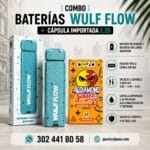 Combo Baterias Wulf Flow + Capsula Importada 2.2