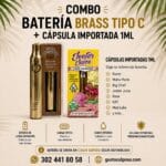 Combo Bateria Brass Tipo C + Capsula Importada