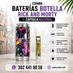 Combo Baterias Botella Rick And Morty  + Capsula Nacional