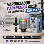 Vaporizador y Adaptador De Narguile Hookah 120k Puff