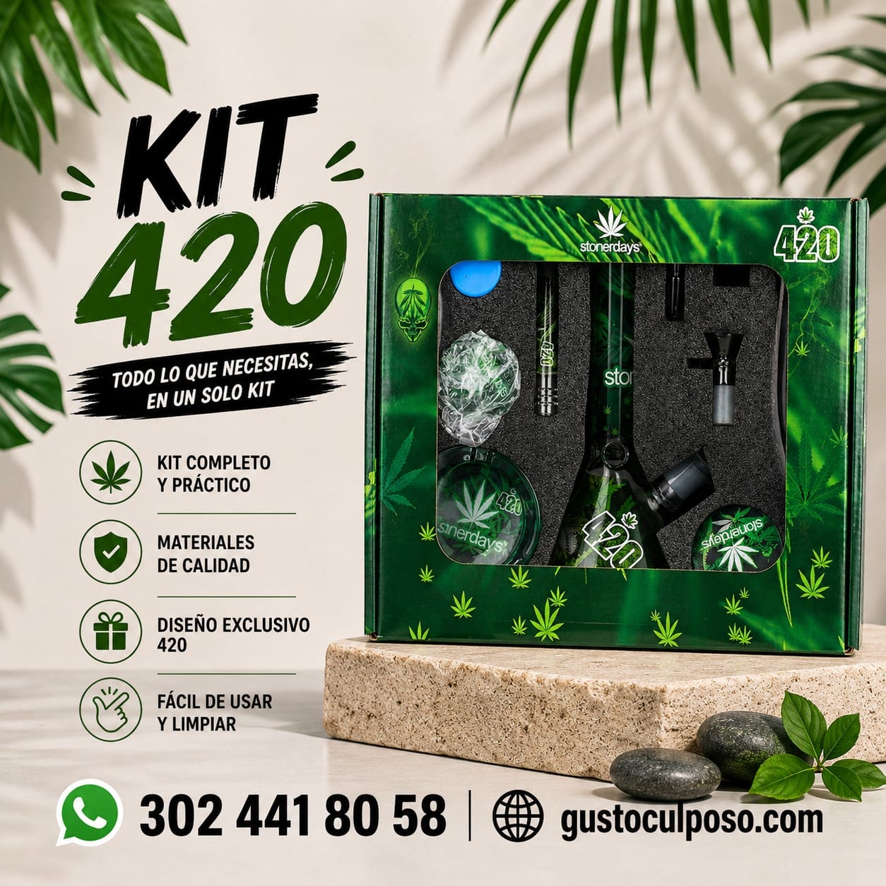 bc3bde65-d810-4a73-b5f2-ad41775a42cc Kit 420 Bong - Imagen de 1