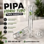 Pipa Vidrio Tubo Punta Diamantes